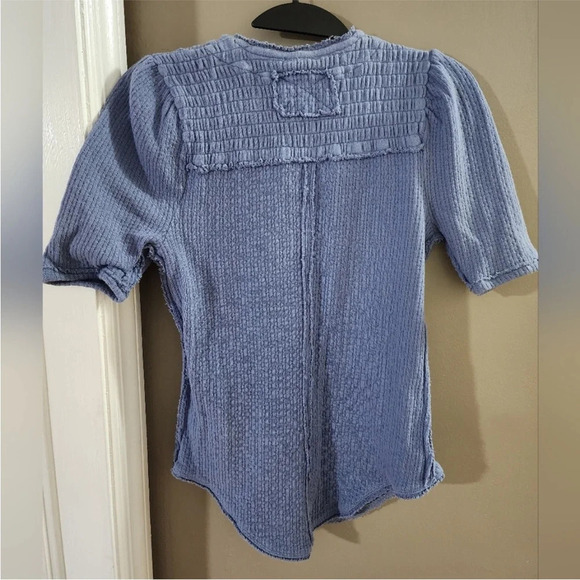 Free People Top Shirt Size Medium We The Free color is called Blue Metal - Picture 4 of 8